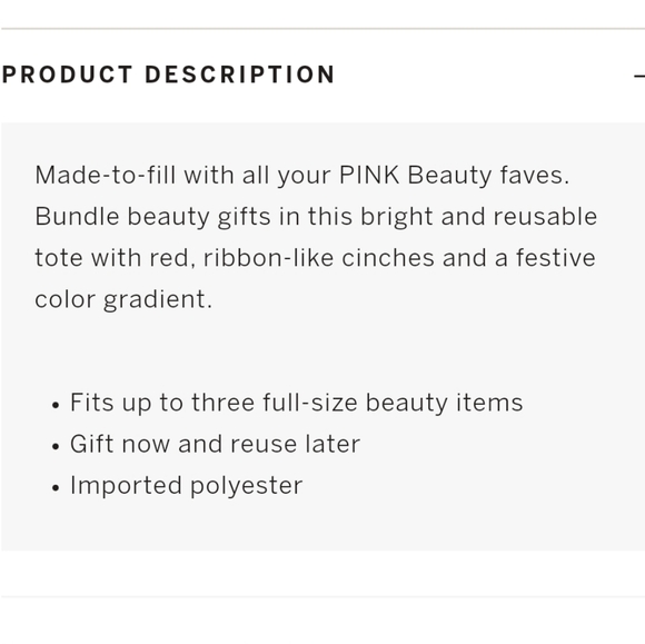 VS PINK RE-USABLE GIFT BAG - Picture 4 of 6